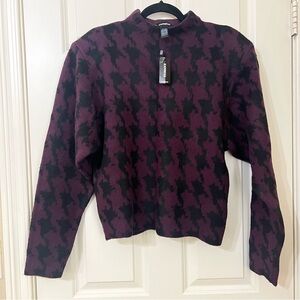 NWT Express Maroon and Black Soft Pullover Sweater